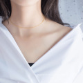 Shangjie OEM S925 Silber Einfache leichte Perle Bare Kette Halskette Gold Vermeil Halskette Gold Platted Halsketten